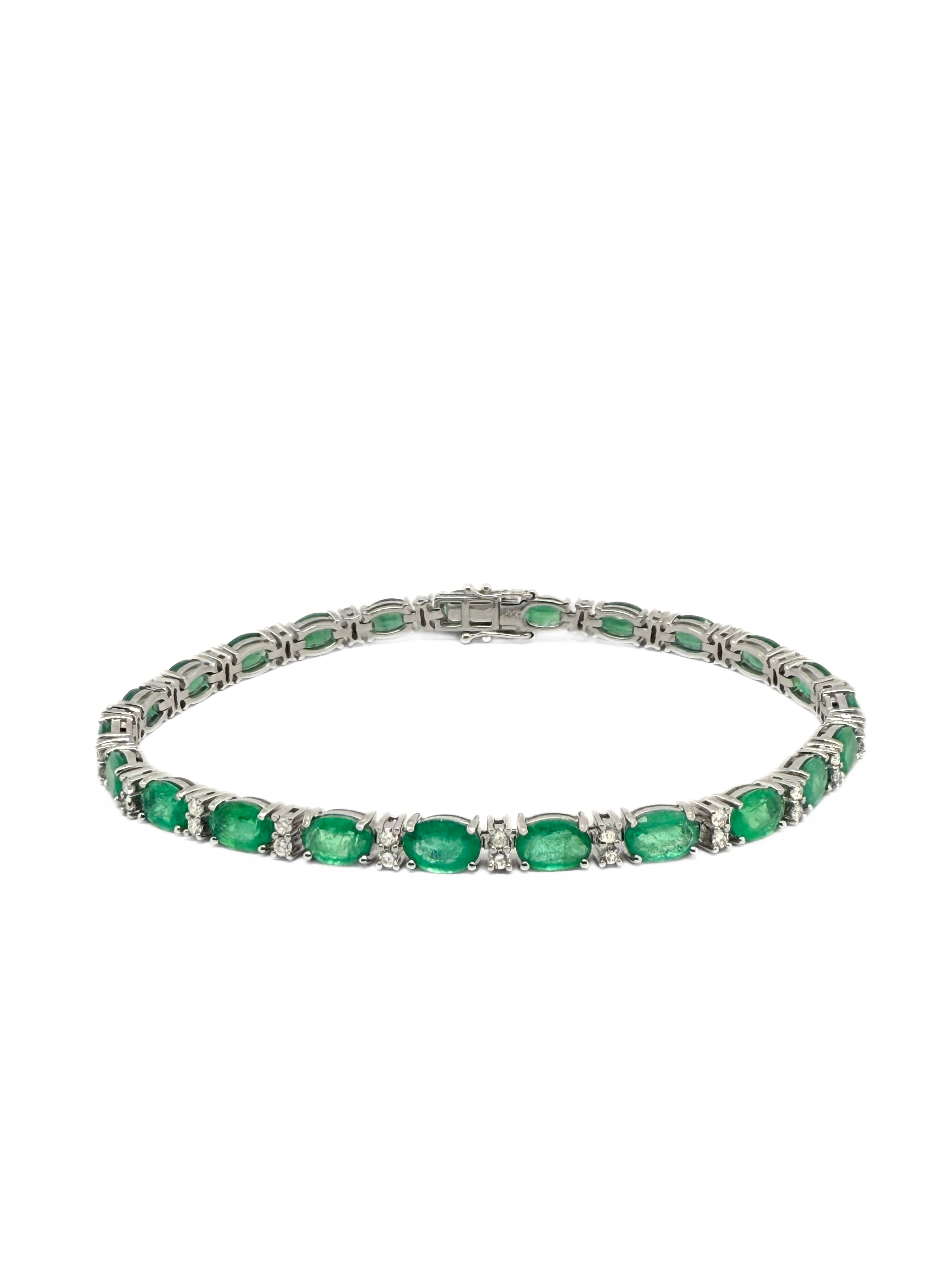 Emerald Tennis Bracelet-6X4R40